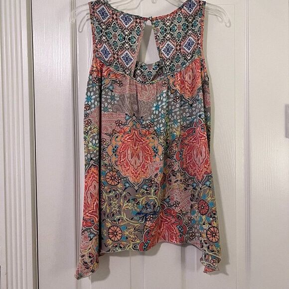 Spense Summery Patchwork  and Lace Sleeveless Top Size Small - Picture 2 of 6